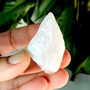Raw Rose Quartz Crystal - 2x1.25" - Home Office Garden Decor